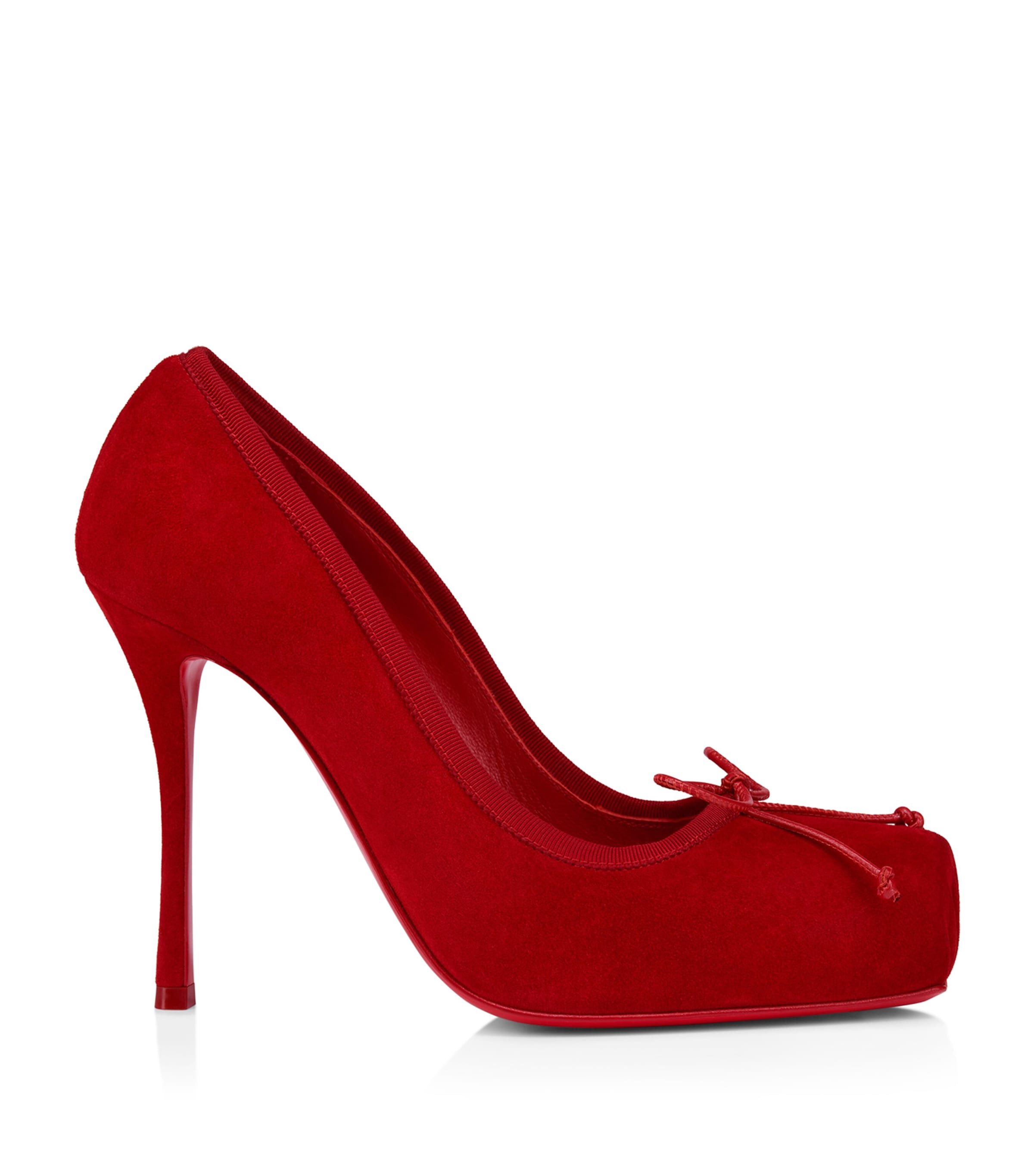 Christian Louboutin Red Cassia Nodo Leather Pumps 100