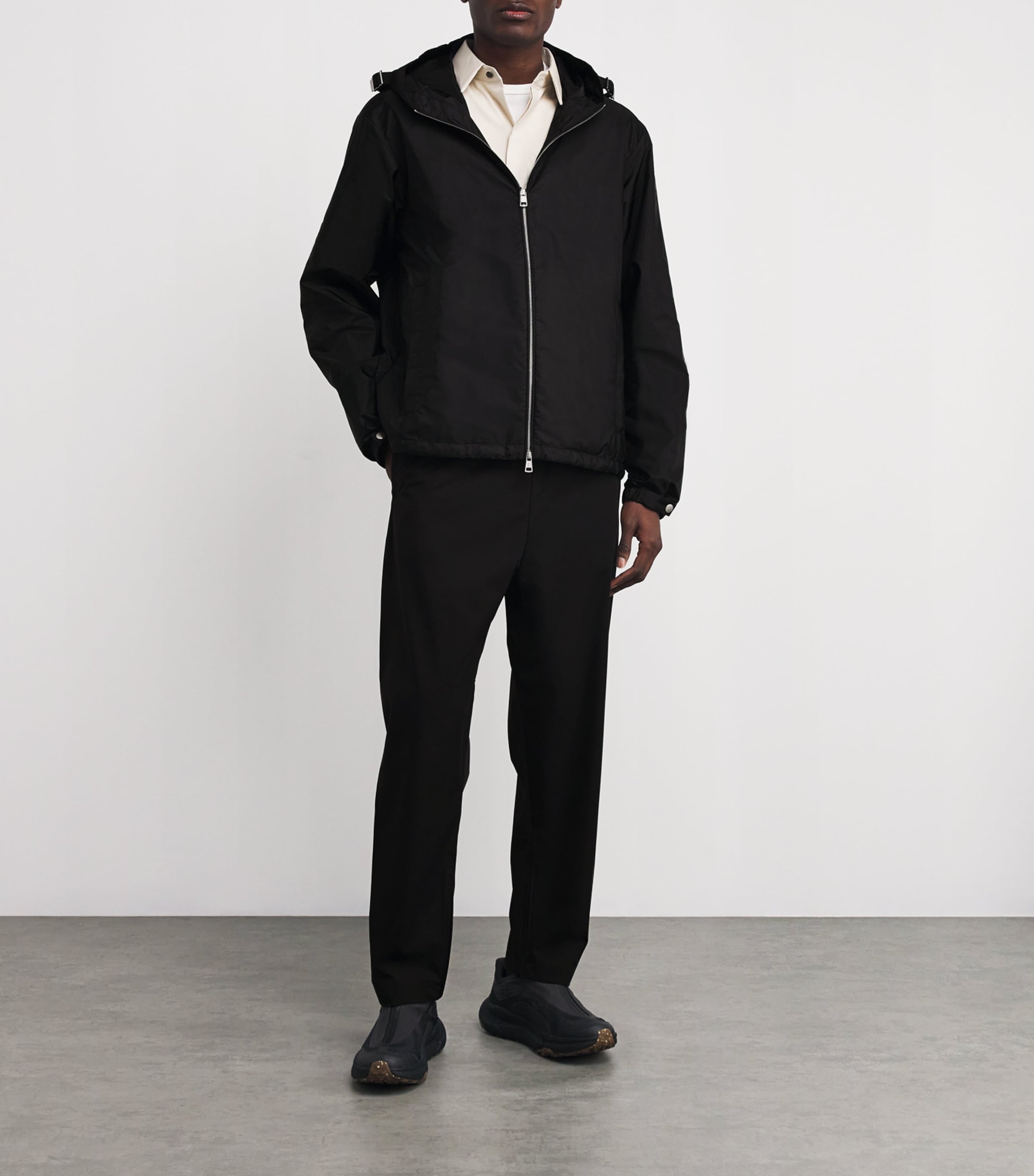 Moncler Black Water-Repellent Remoray Windbreaker Jacket