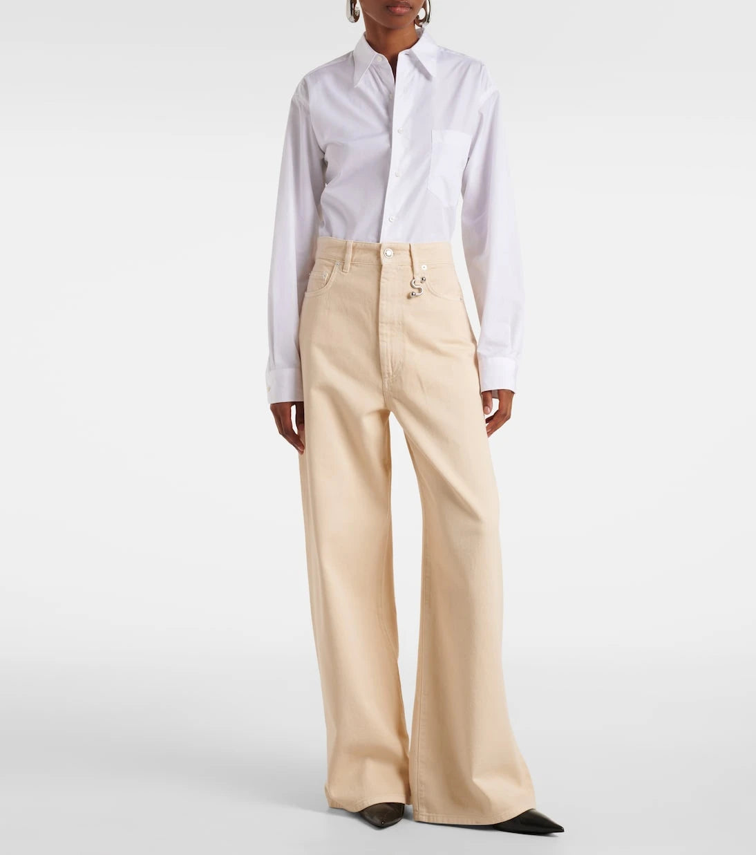 Sportmax - Siamese high-rise wide-leg jeans