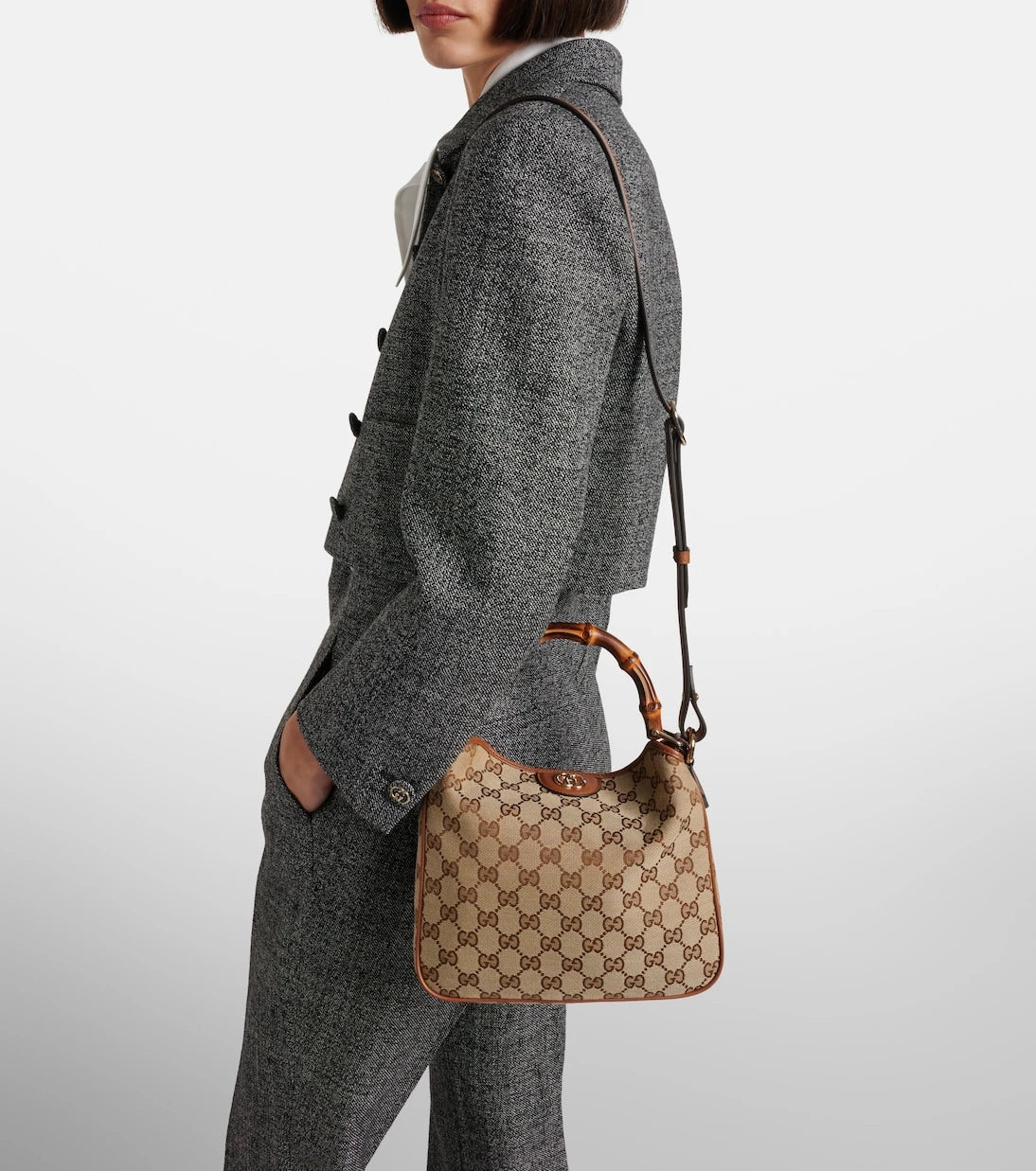 Gucci - Gucci Diana GG Canvas Small tote bag