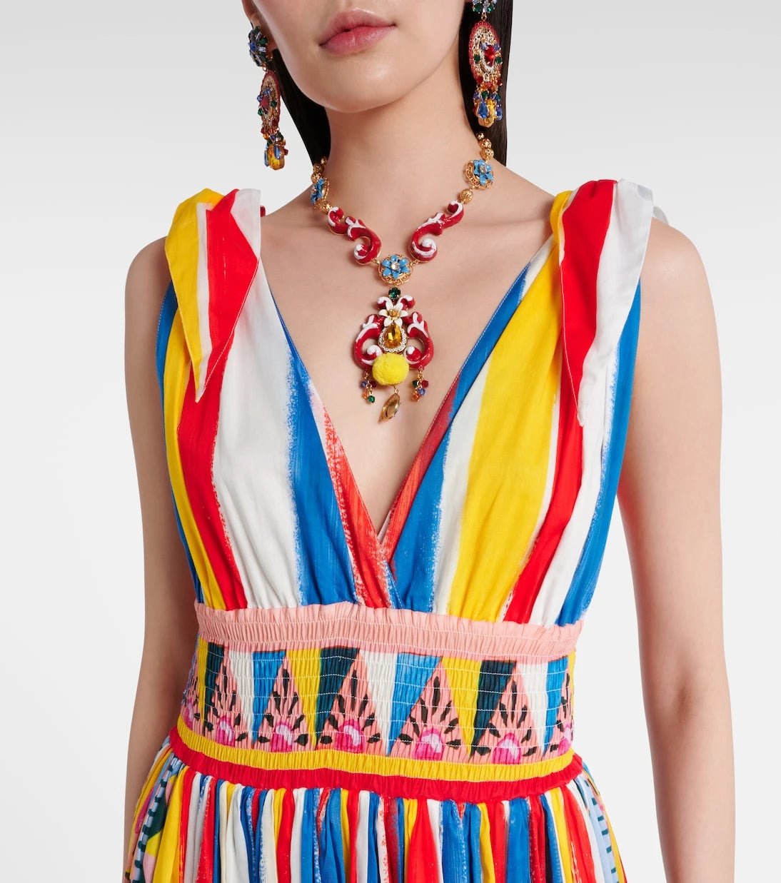 Dolce&Gabbana - Striped cotton maxi dress