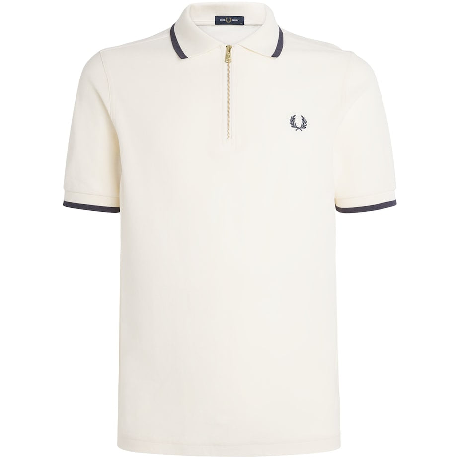 Cotton Crepe Piqué Polo Shirt