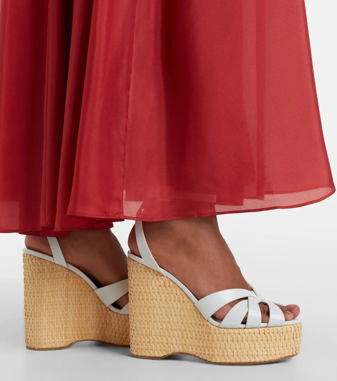 Aquazzura - Copacabana leather wedge sandals