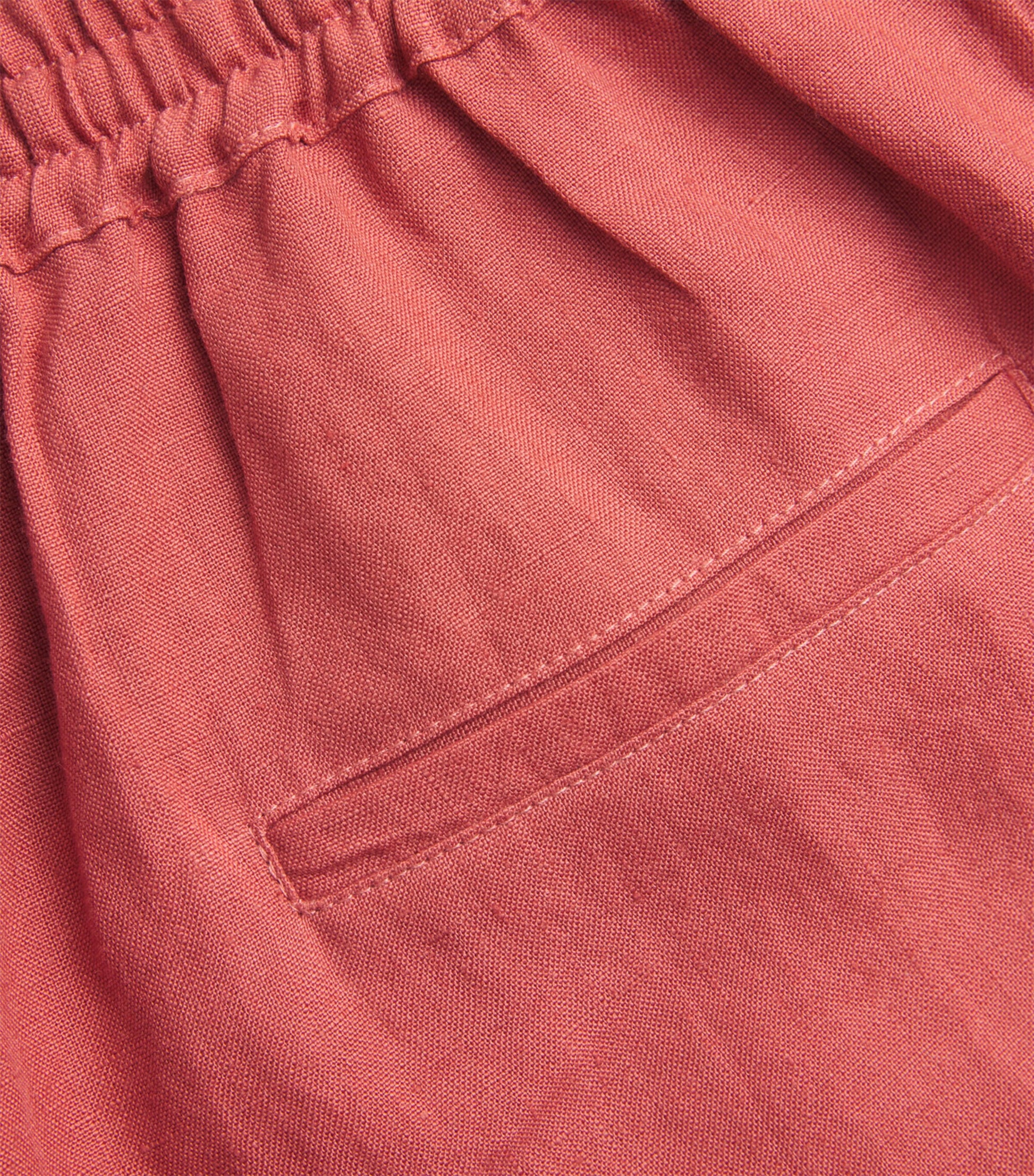 Le Kasha Pink Organic Linen Tabal Shorts