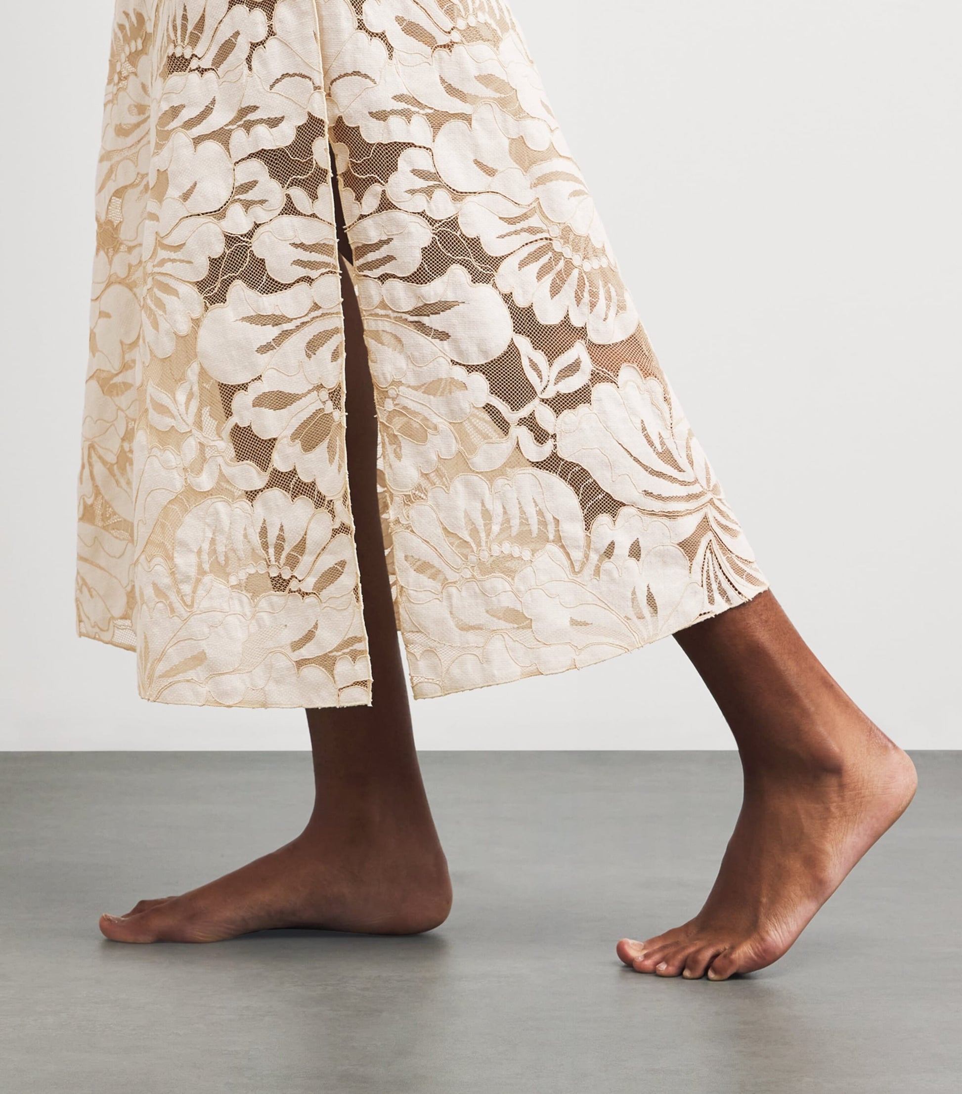 Bocan Beige Satin Embellished Elia Nightdress