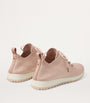 Jimmy Choo Pink Veles Knitted Glitter Sneakers