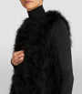 Yves Salomon Black Feather Gilet