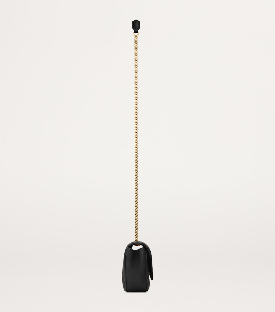 Purple Mini Leather Loulou Cross-Body Bag