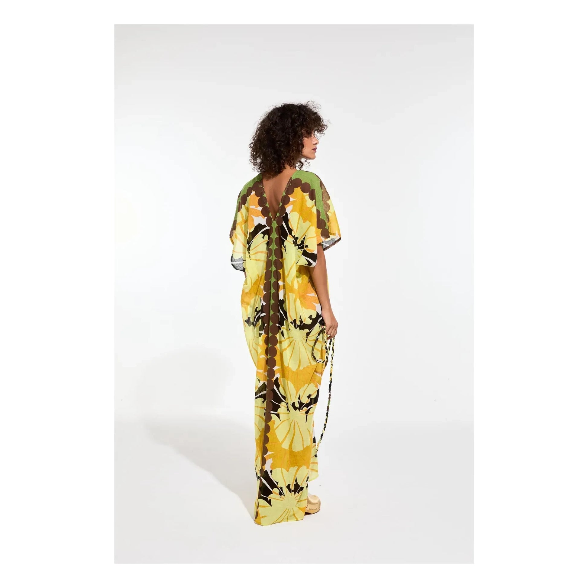 Mapoésie - Hydra Pavot Cotton Dress | Lemon yellow