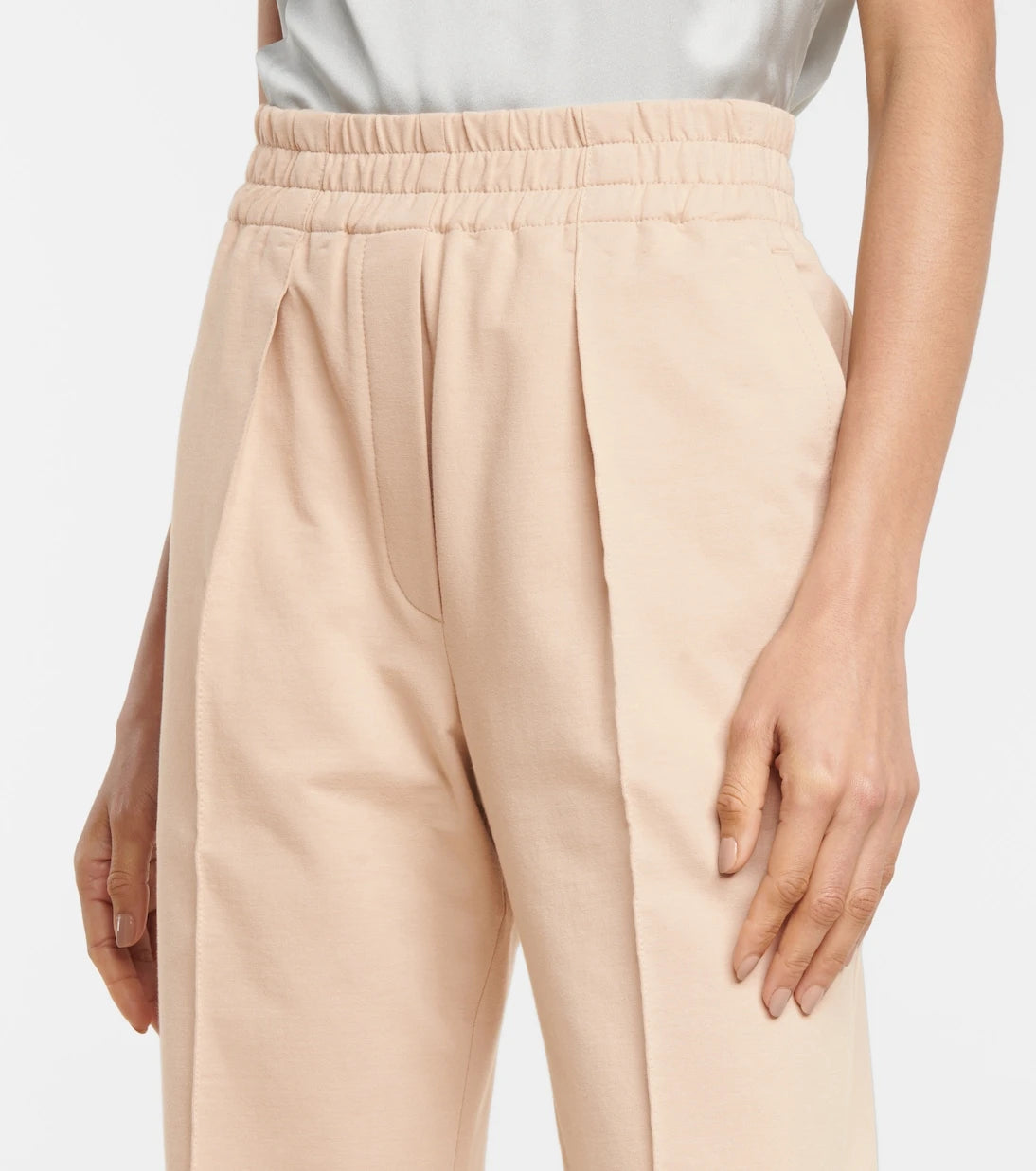 Brunello Cucinelli - Pleated stretch-cotton tapered pants