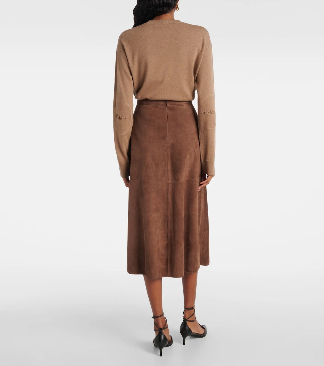 'S Max Mara - Suede midi skirt