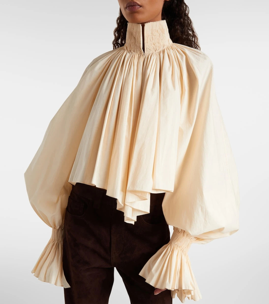 Khaite - Durer cotton-blend blouse