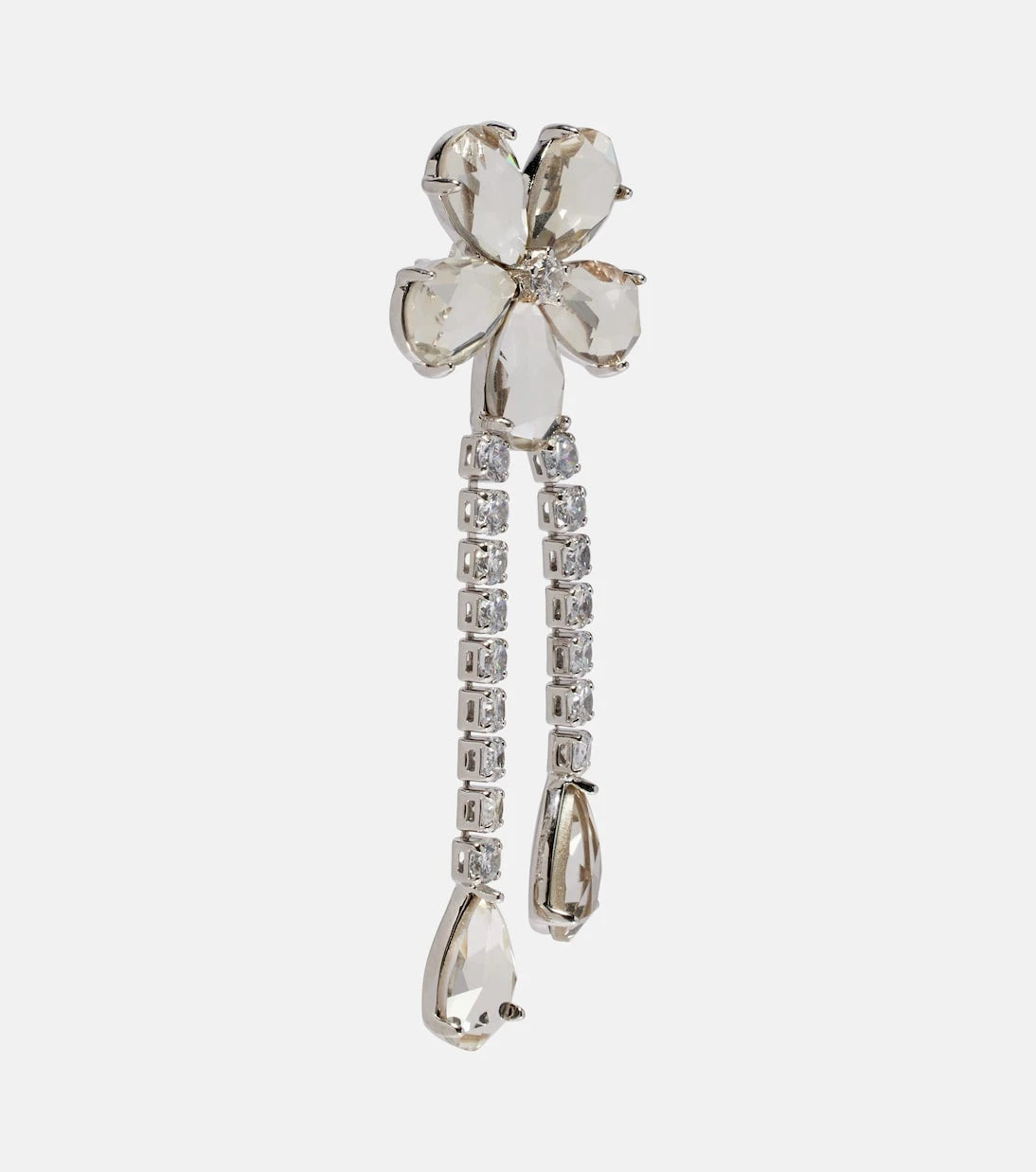 Self-Portrait - Crystal-embellished drop earrings