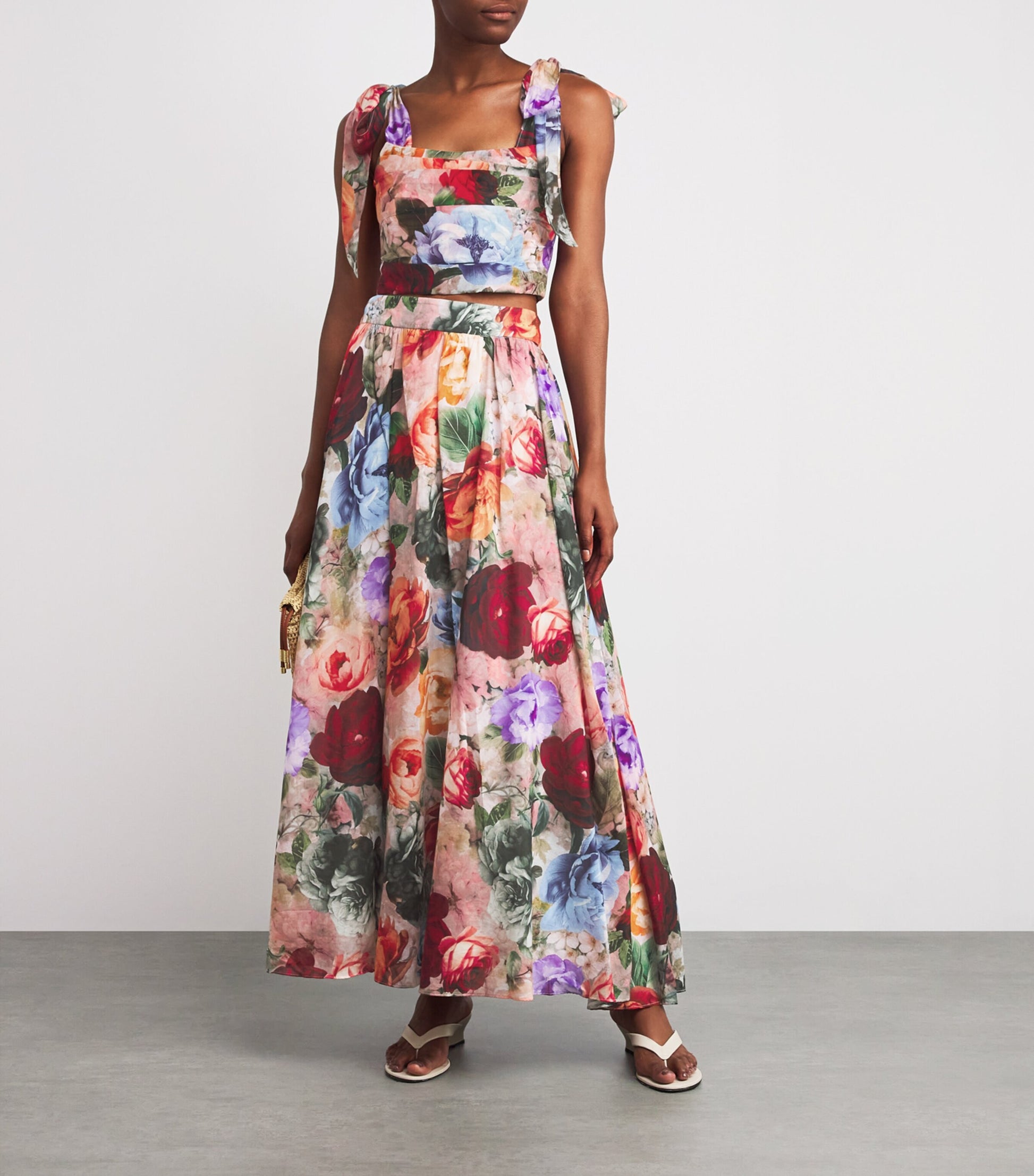 Alice+Olivia Multi Cotton-Silk Haven Bustier Top