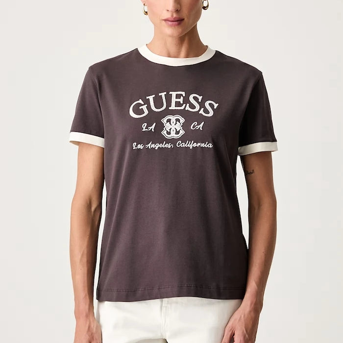 Guess pamuk ve elastanlı kadın tişört HOSHI