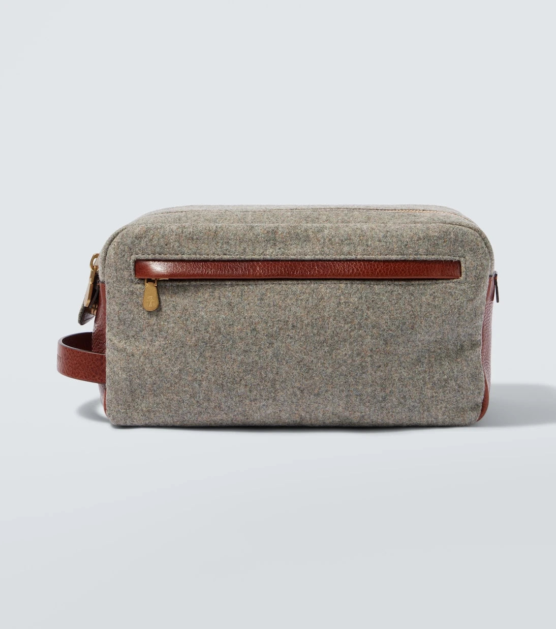 Brunello Cucinelli - Leather-trimmed toiletry bag