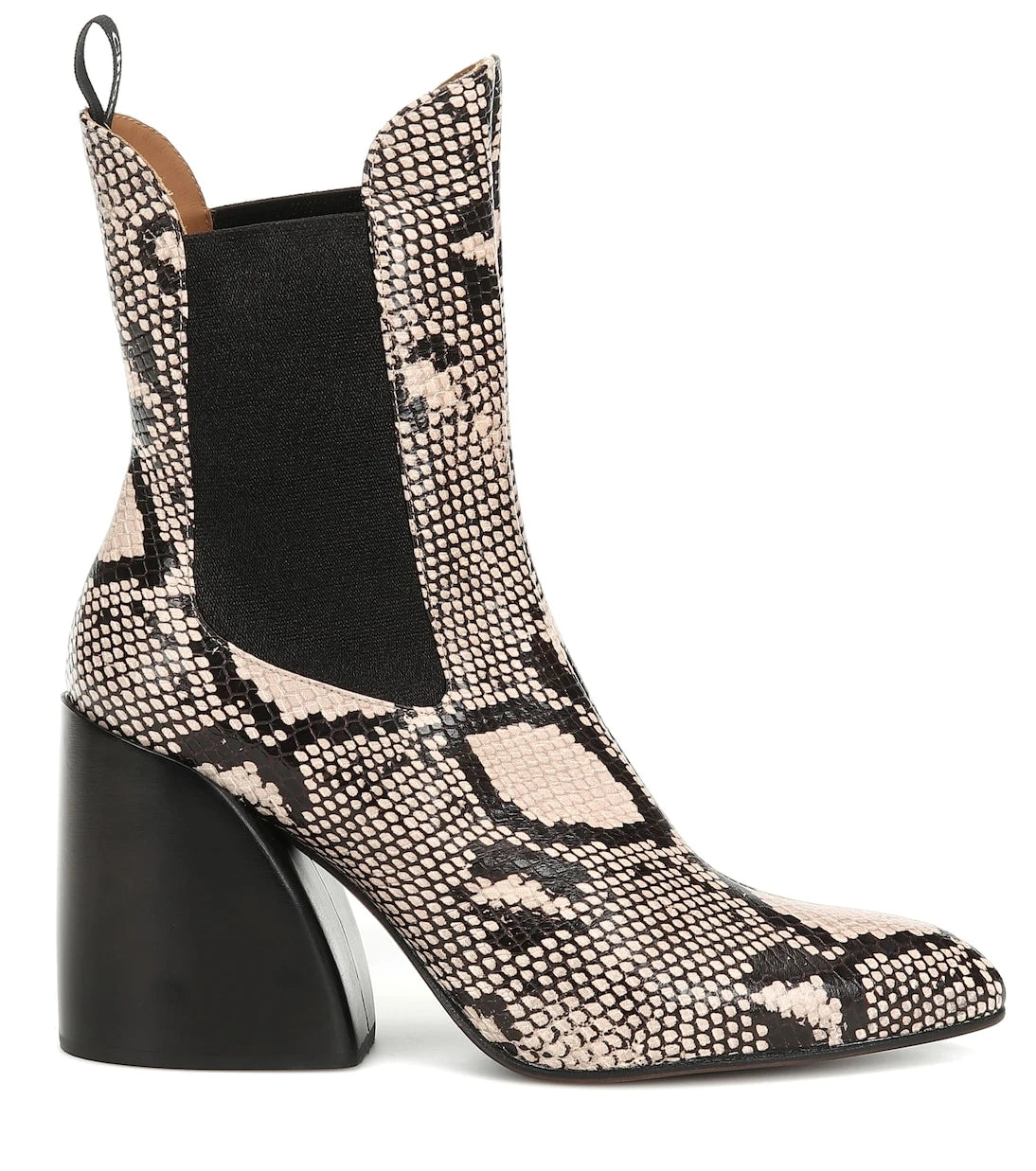 Chloé - Wave snake-effect ankle boots