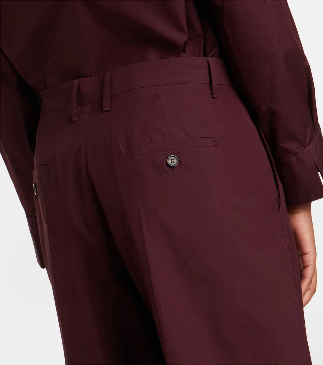 'S Max Mara - Cropped cotton poplin wide-leg pants