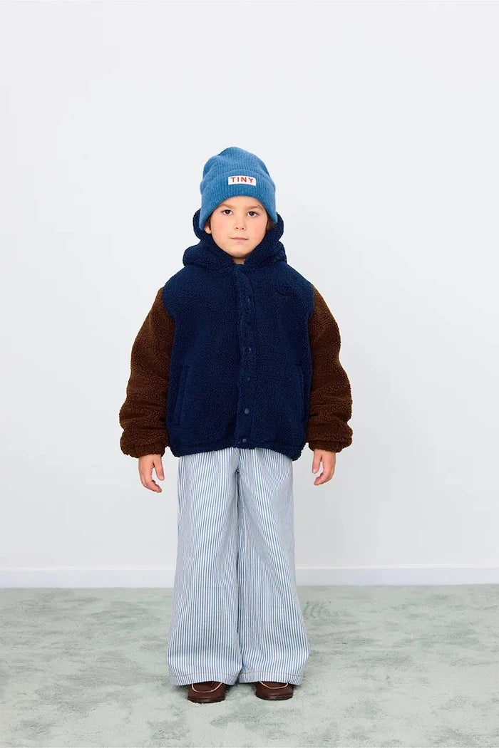 Детско яке Tinycottons COLOR BLOCK POLAR SHERPA HOODIE