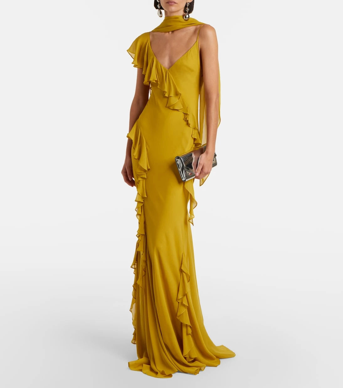 De La Vali - Mayara ruffled georgette gown