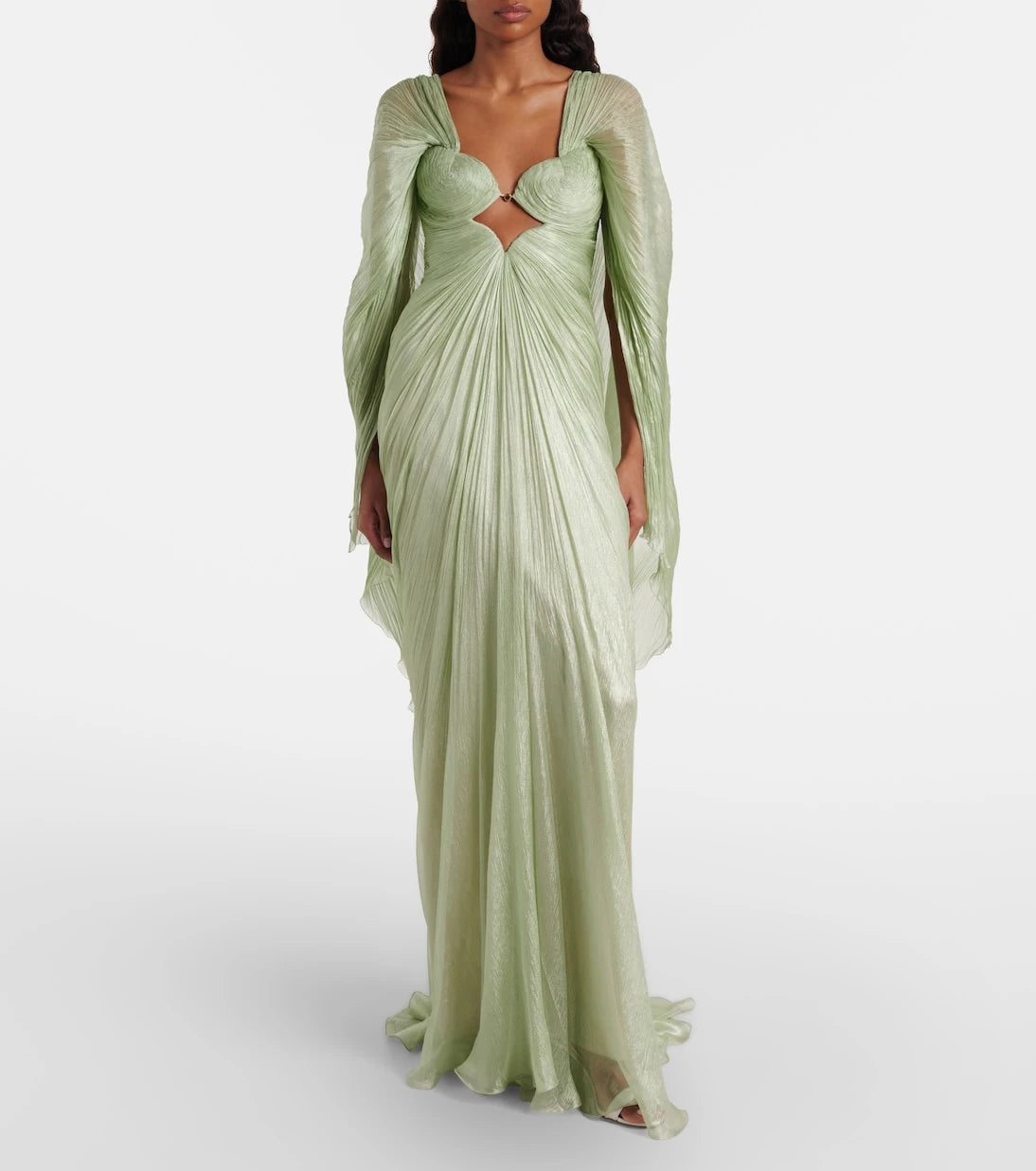 Maria Lucia Hohan - Cassandra caped silk muslin gown