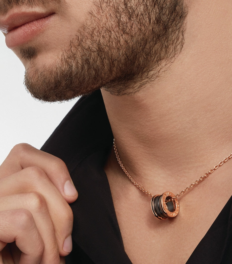 Rose Gold And Ceramic B.zero1 Necklace