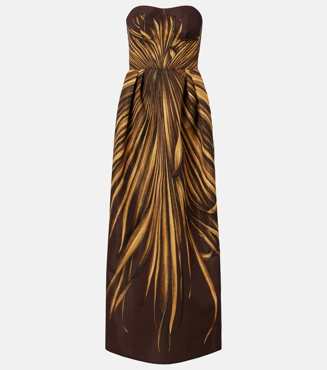Oscar de la Renta - Printed bustier gown
