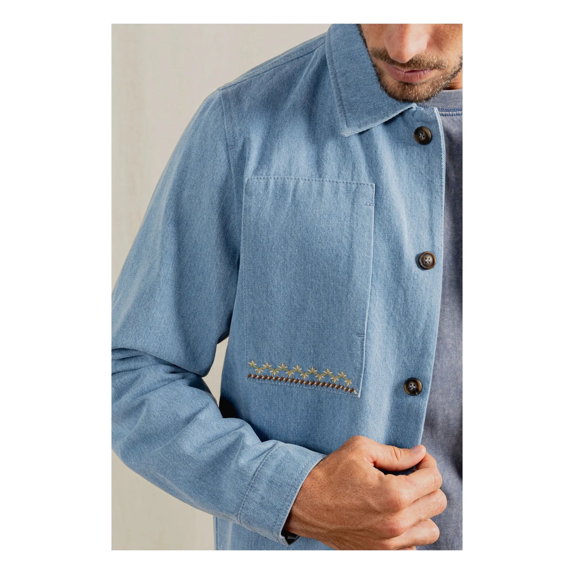 Rhythm - Arguam LS overshirt  | Light Blue
