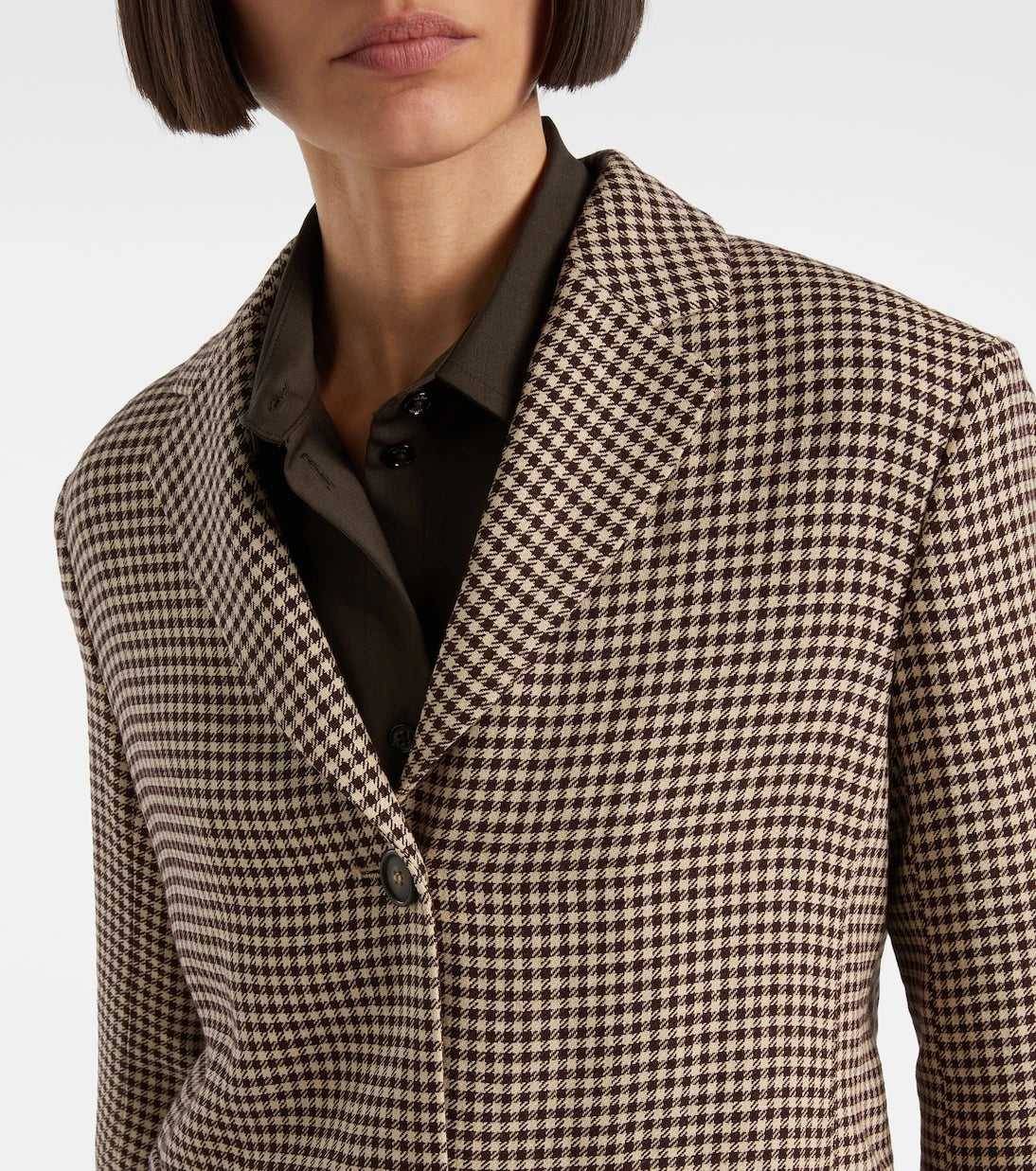 'S Max Mara - بليزر Gita من الكتان بنقشة الكاروهات