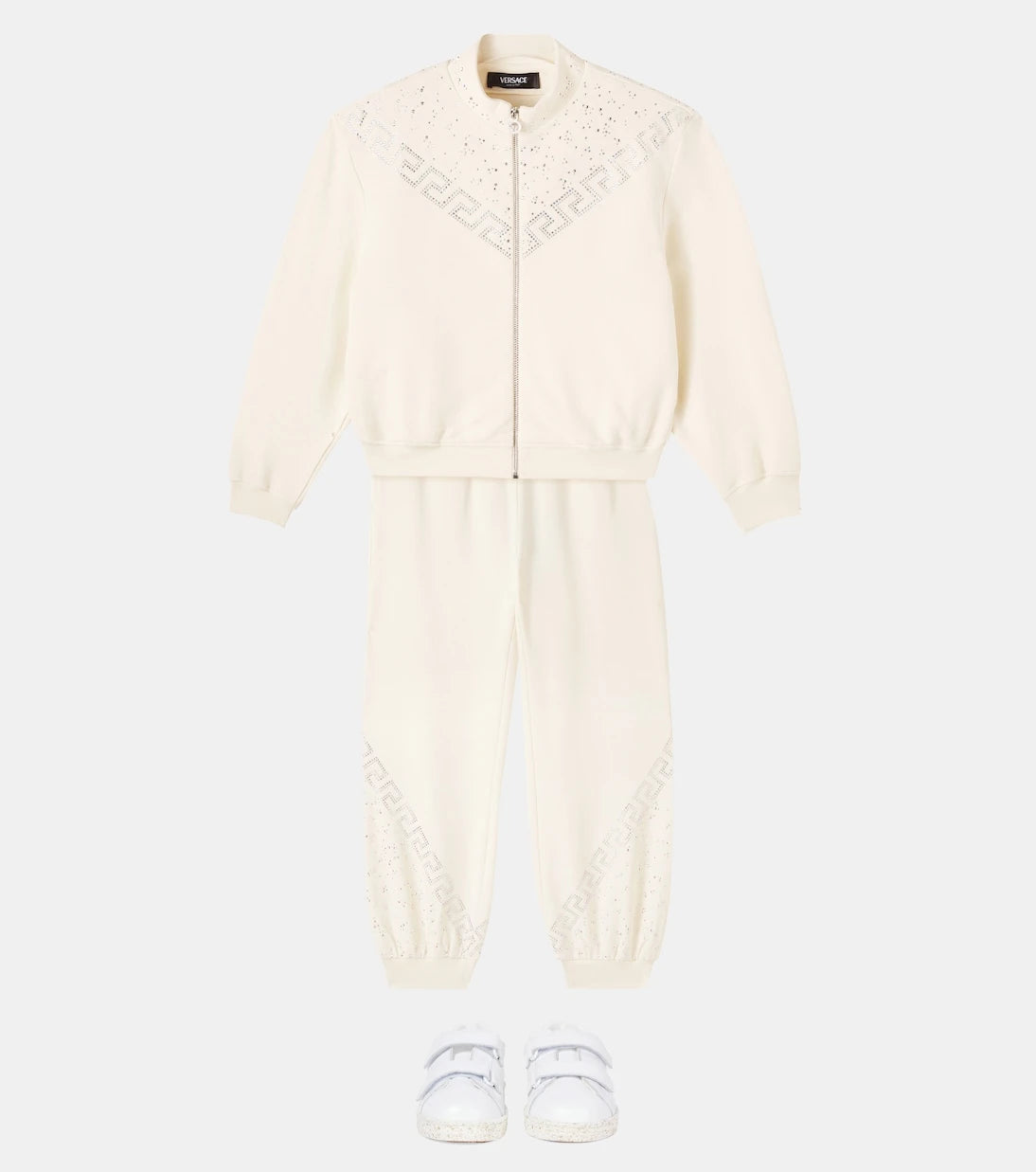 Versace Kids - Greca cotton fleece sweatpants