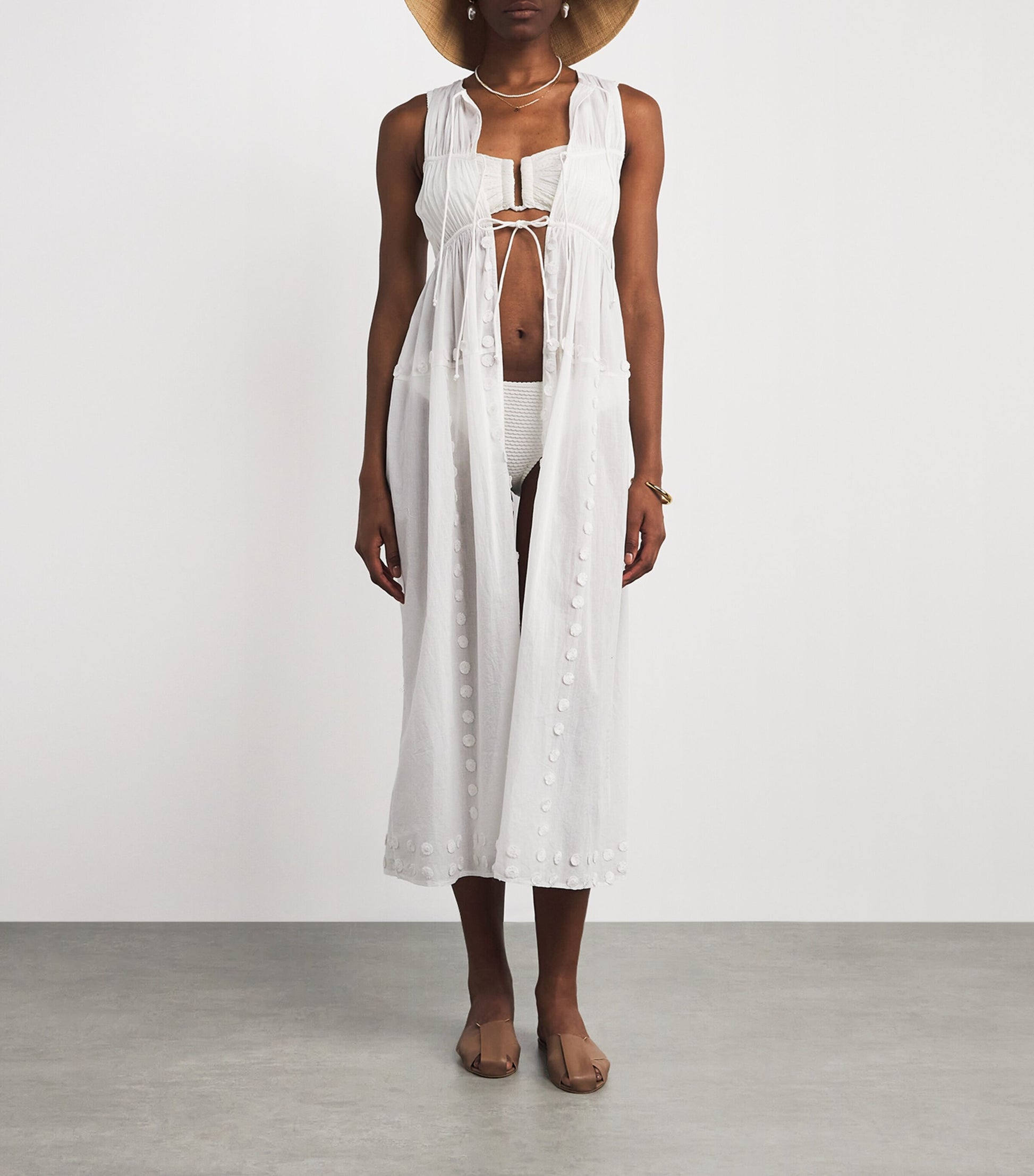 Ulla Johnson White Santorini Bikini Top