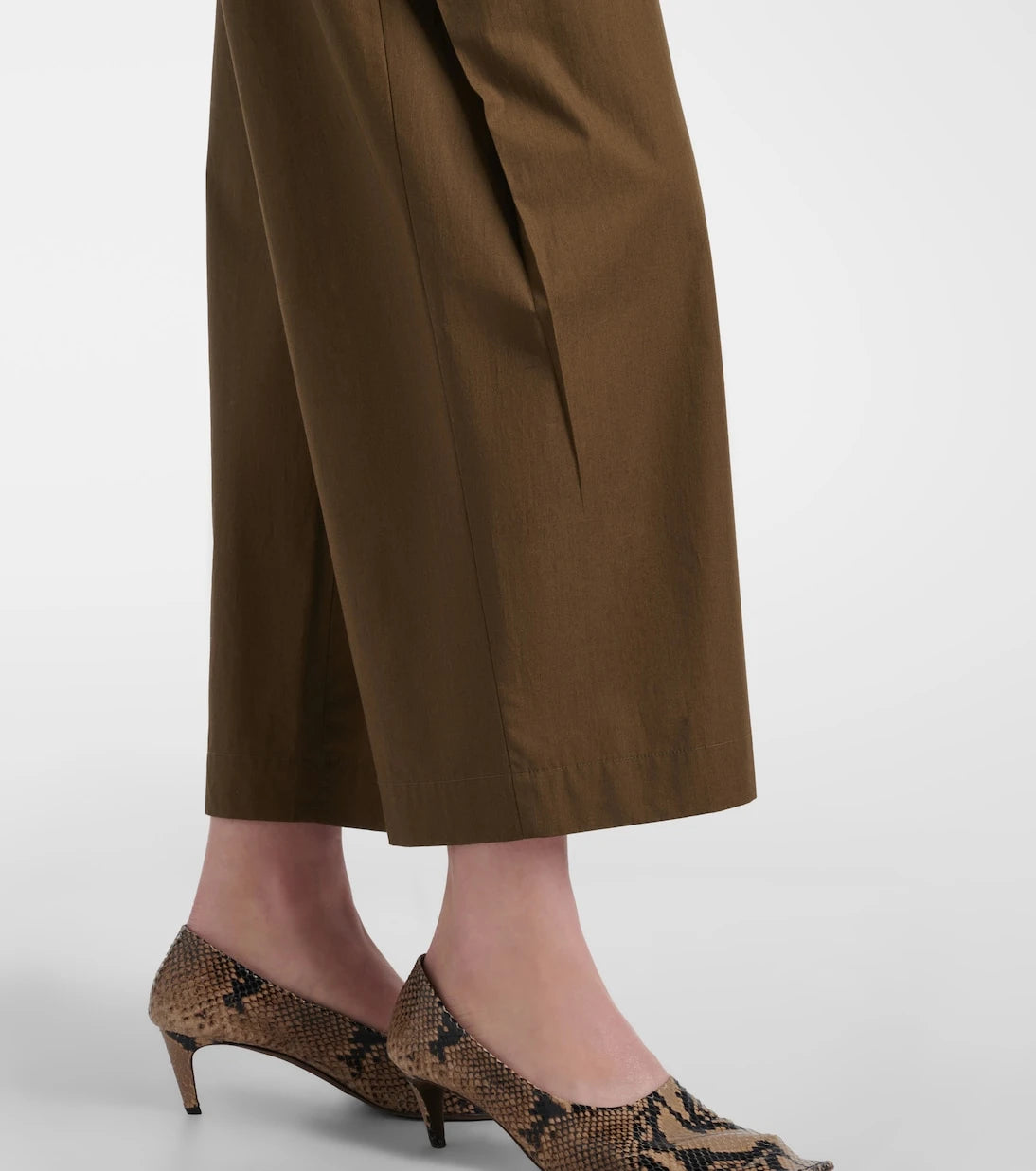 Khaite - Roma cotton poplin wide-leg pants