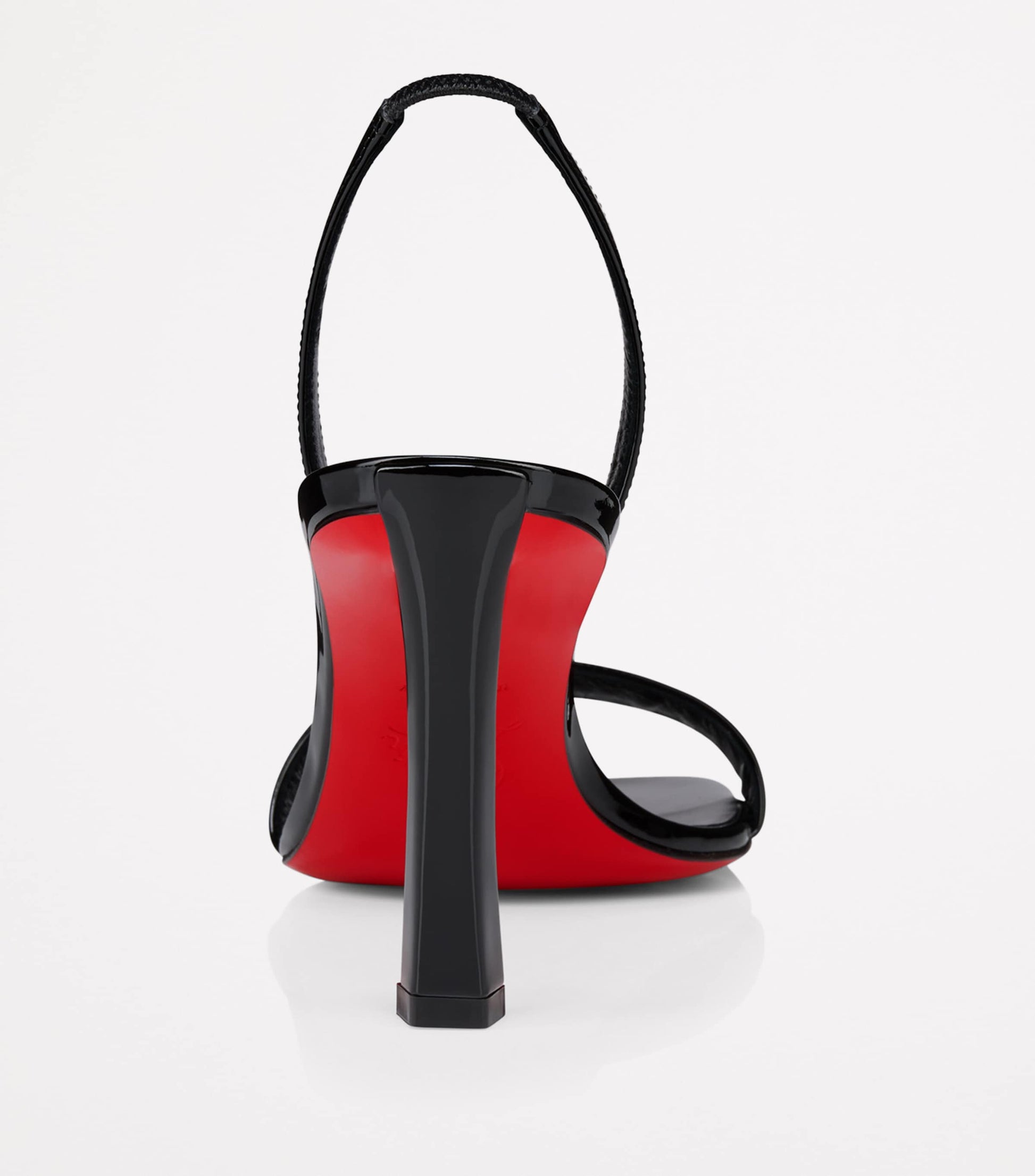 Christian Louboutin Black Condora Patent Leather Slingback Sandals 85