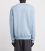 AMI Paris Blue Cotton Logo Sweatshirt