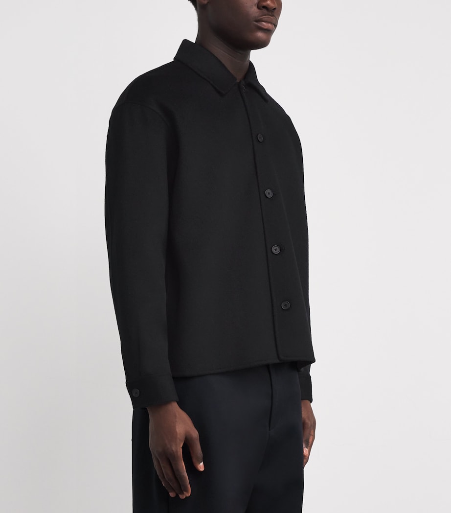 FRAME Wool Double-Faced Overshirt BLK