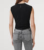 AllSaints Black Cotton-Modal West Tank