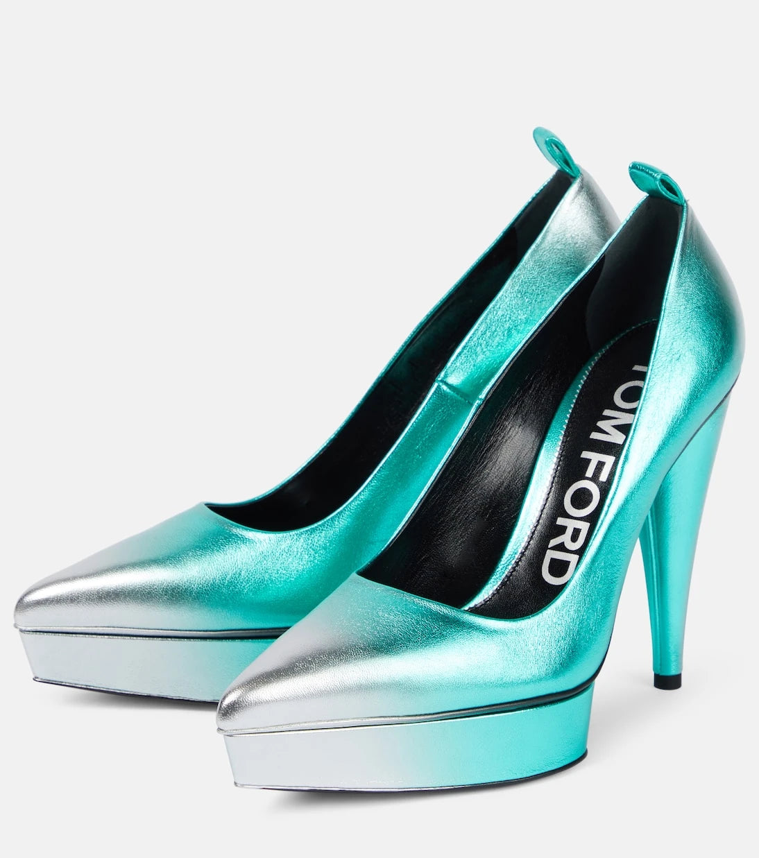 Tom Ford - Metallic leather platform pumps