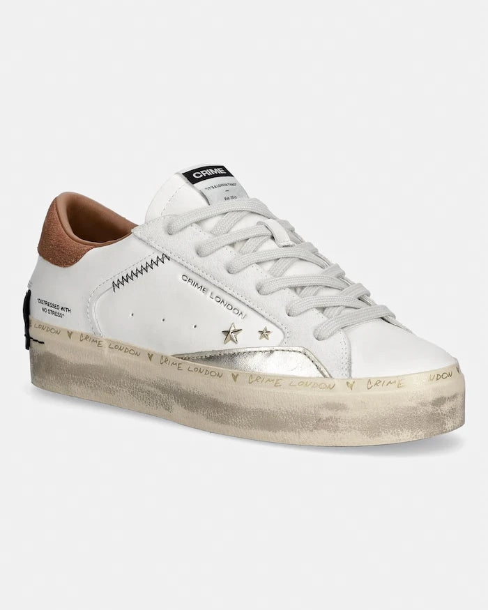 Crime London DISTRESSED PLATFORM маратонки дамски от кожа
