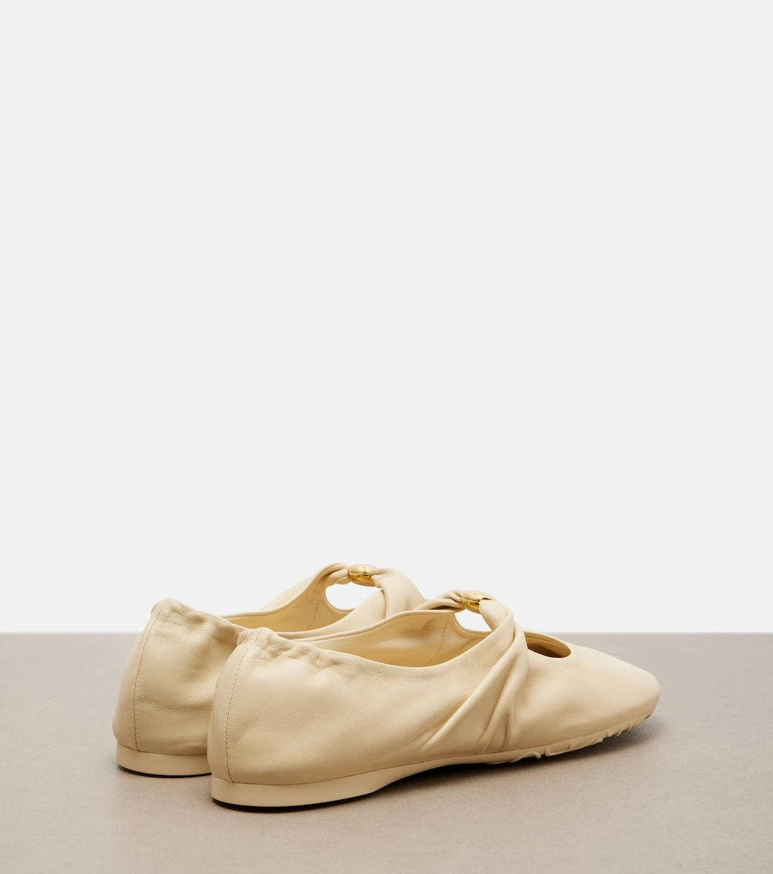 Loewe - Pebble Soft leather Mary Jane flats