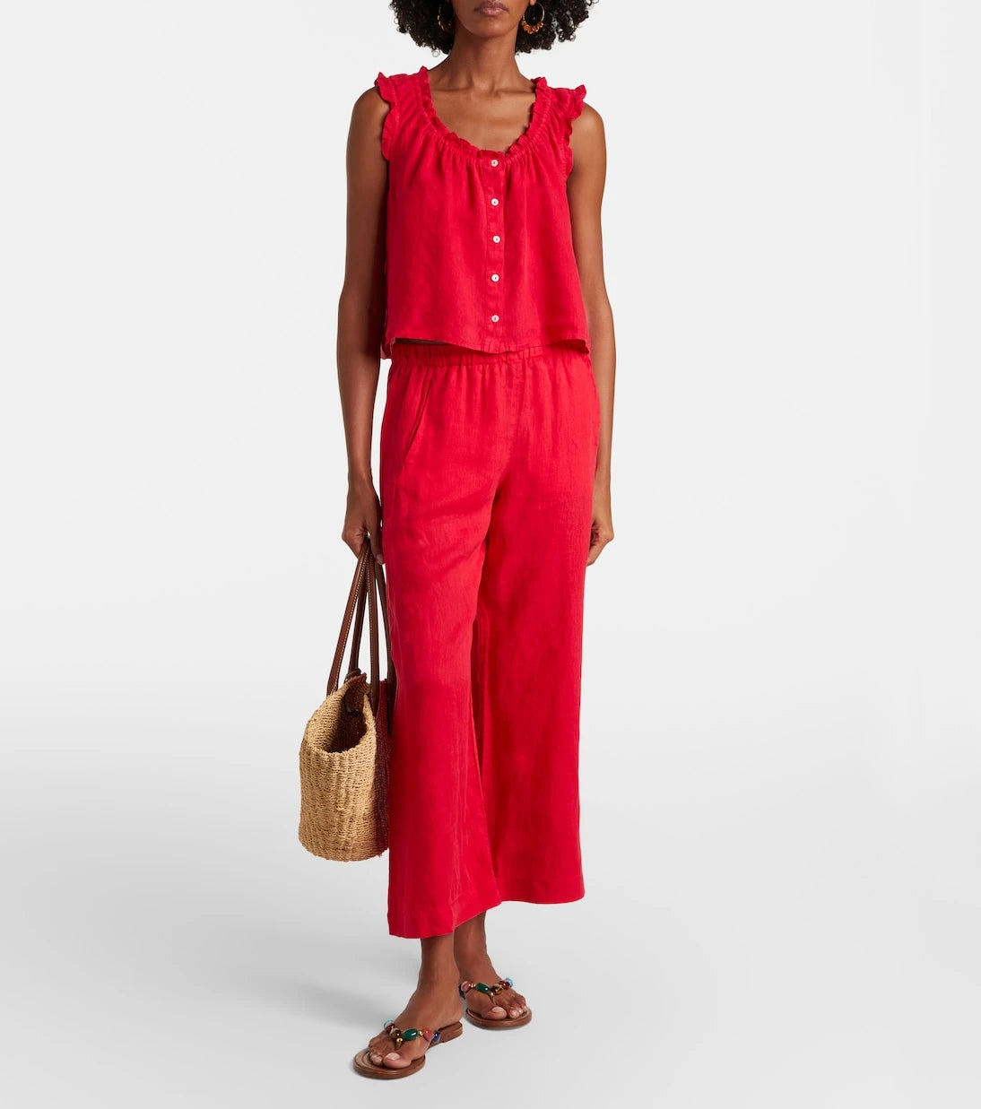 Velvet - Lola linen wide-leg pants