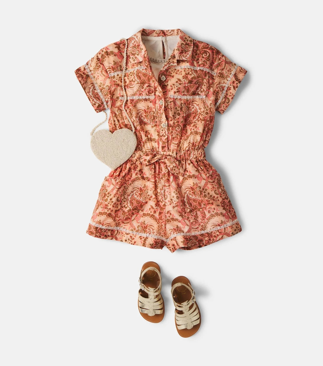 Zimmermann Kids - Aster floral cotton playsuit