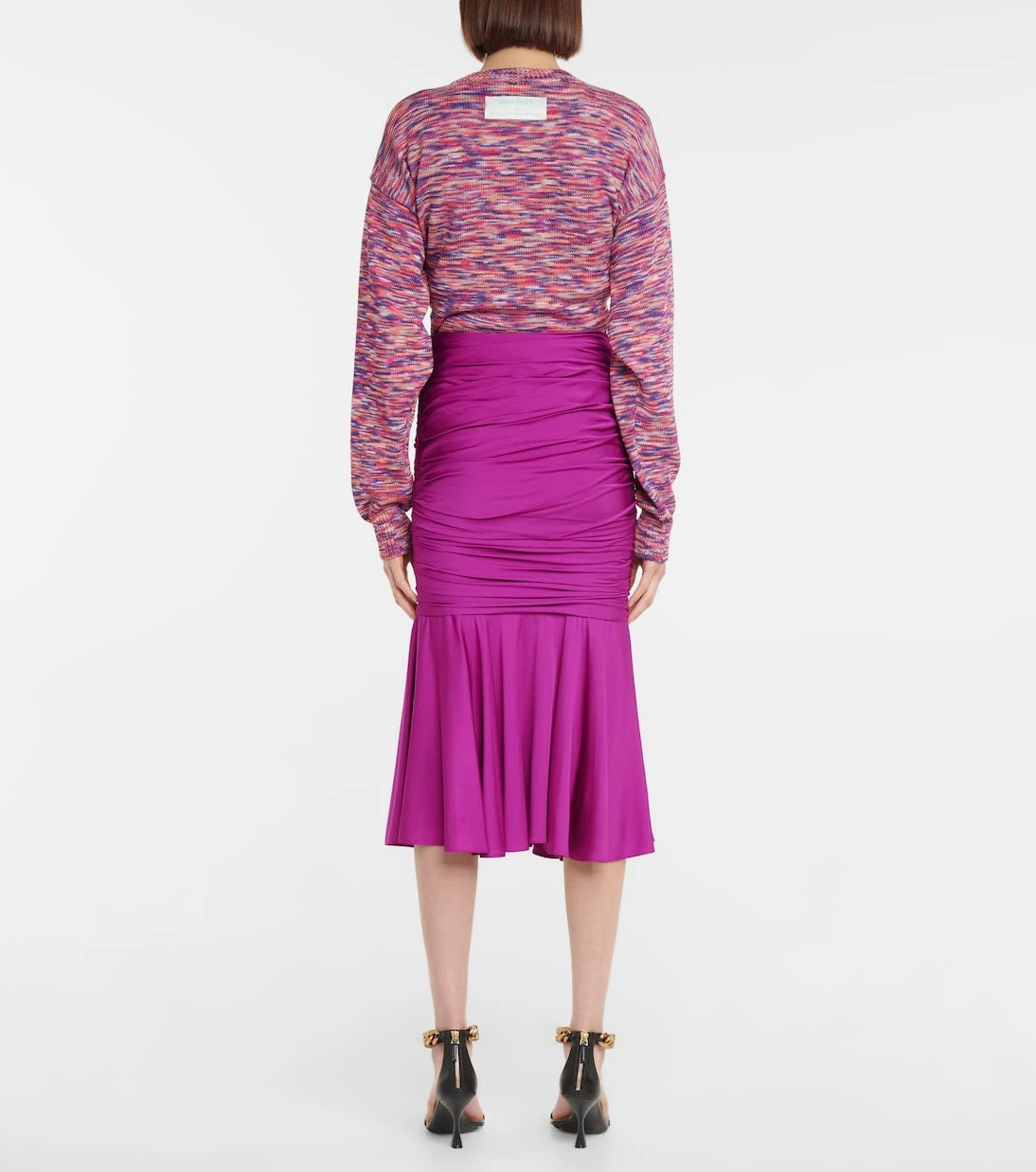 Stella McCartney - Henley flared gathered midi skirt