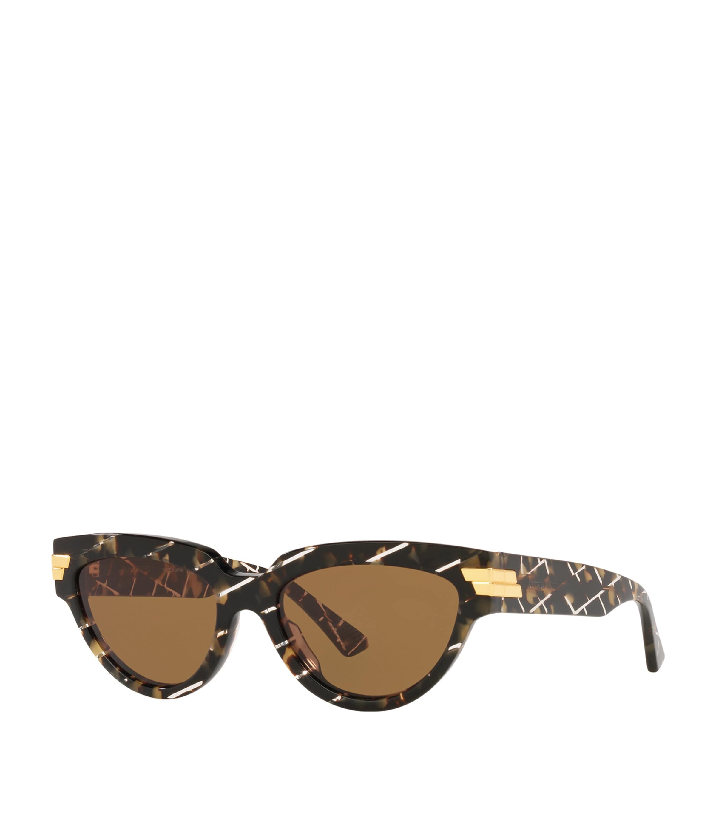 Bottega Veneta Brown Round Sunglasses