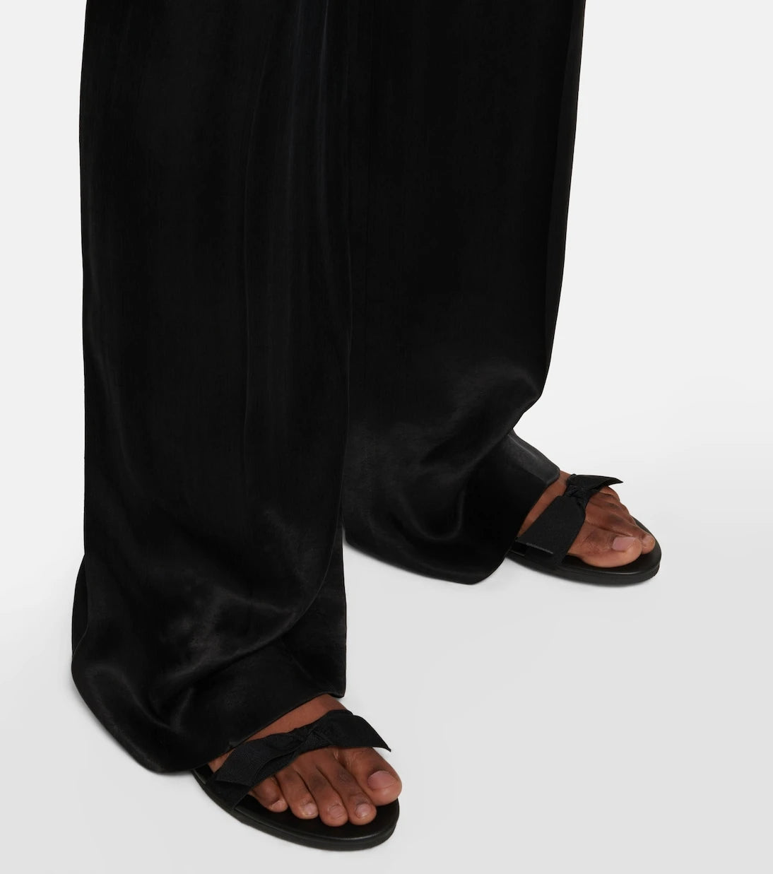 The Row - Bow leather slingback sandals