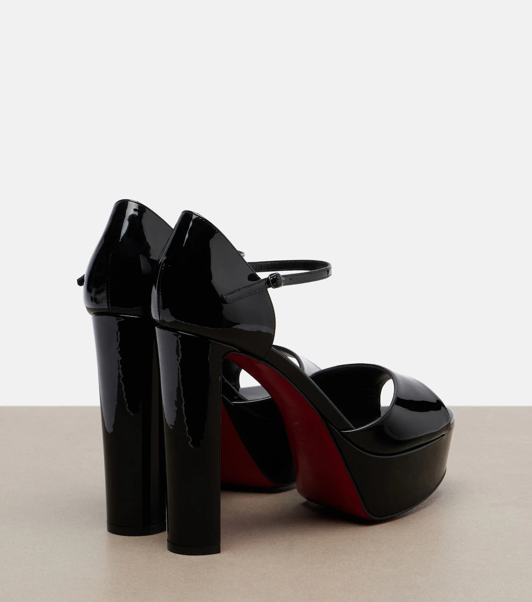 Christian Louboutin - Sandaloo patent leather platform sandals