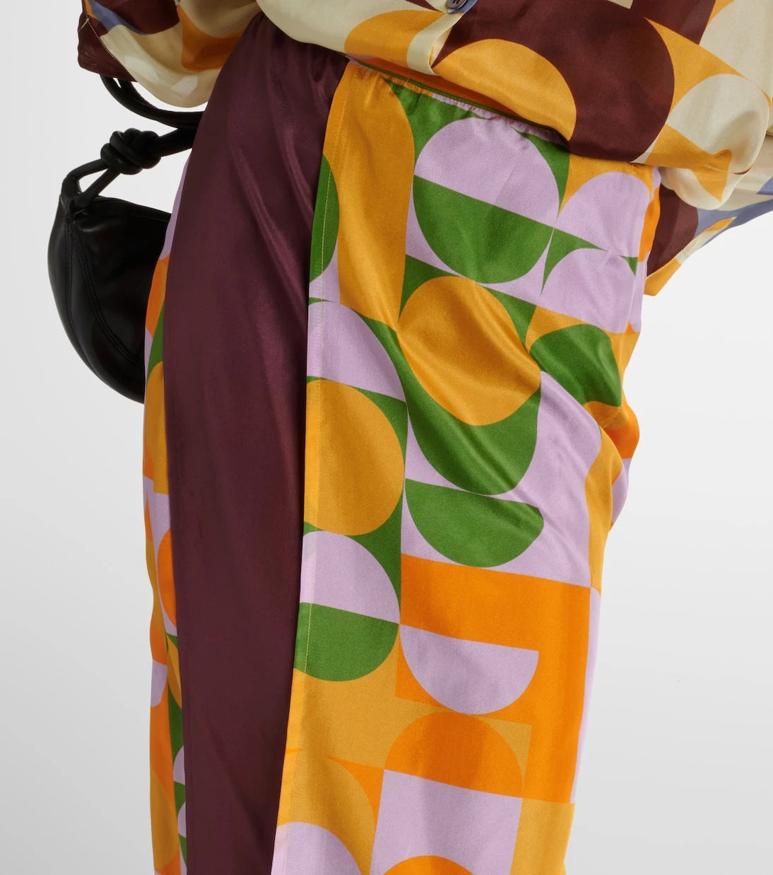 Dries Van Noten - Printed silk satin maxi skirt