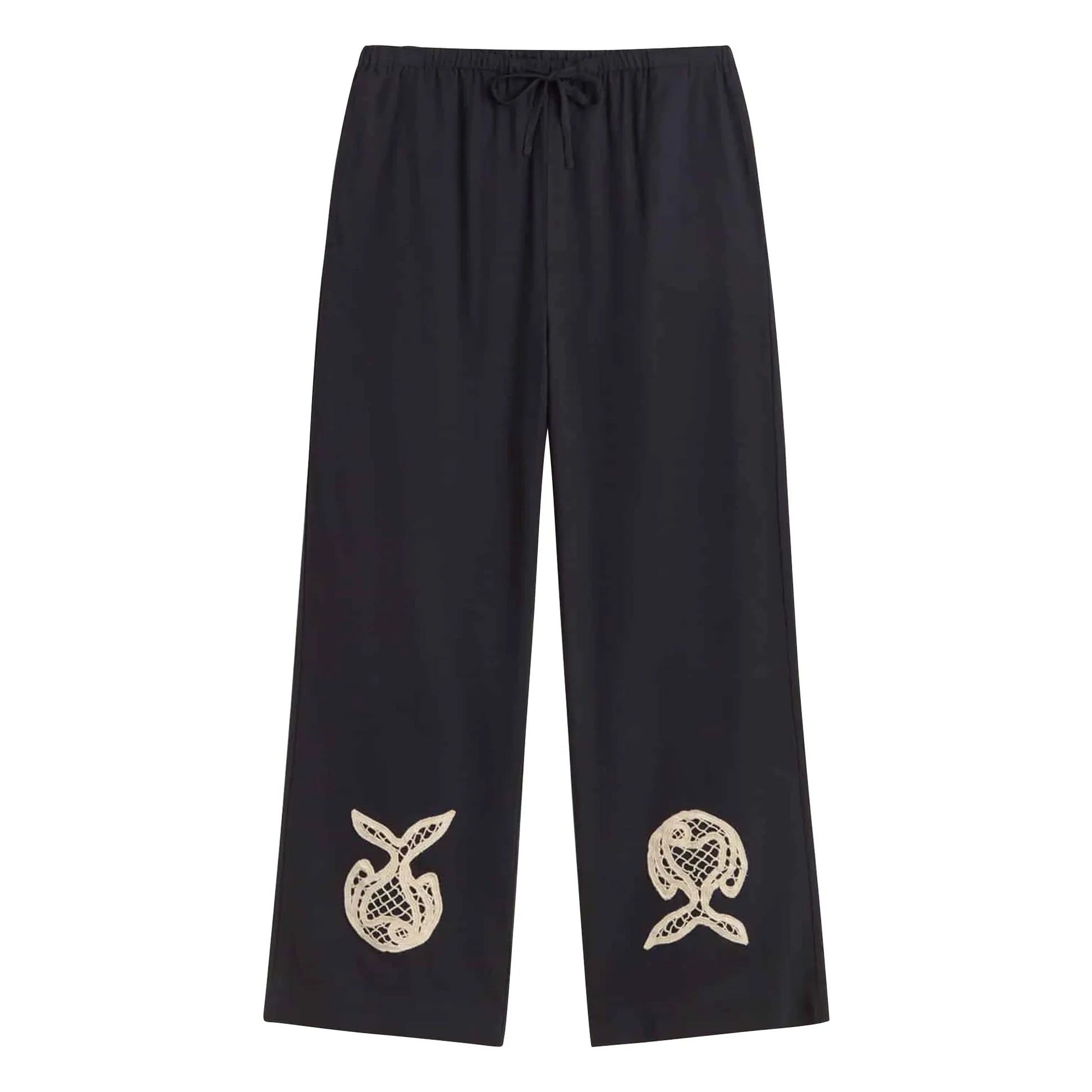Thinking Mu - Brigitte Fish organic cotton pants | Navy blue