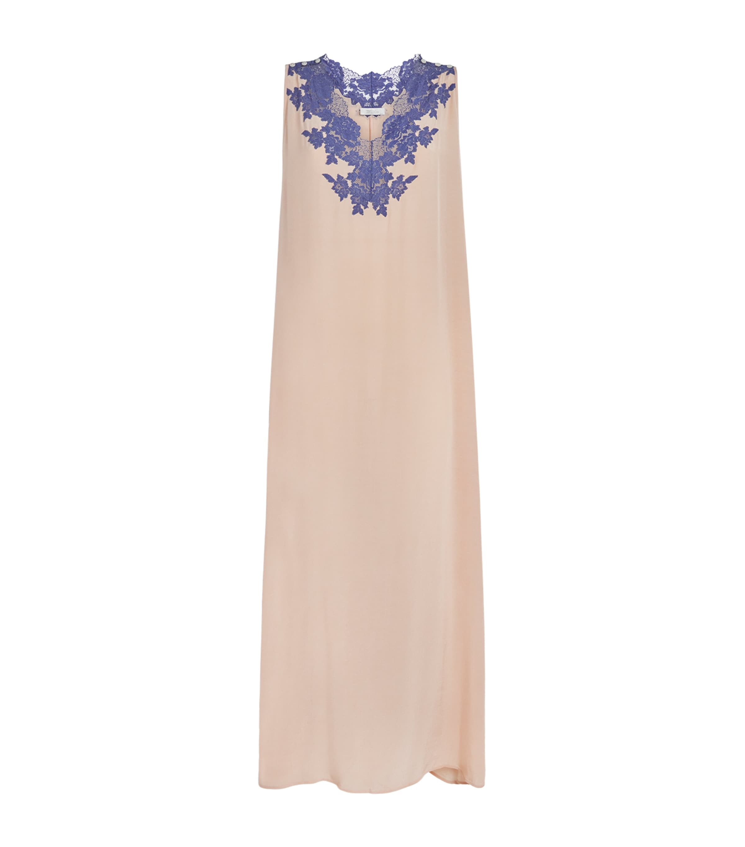 Bocan Pink Lace-Trim Slip Dress