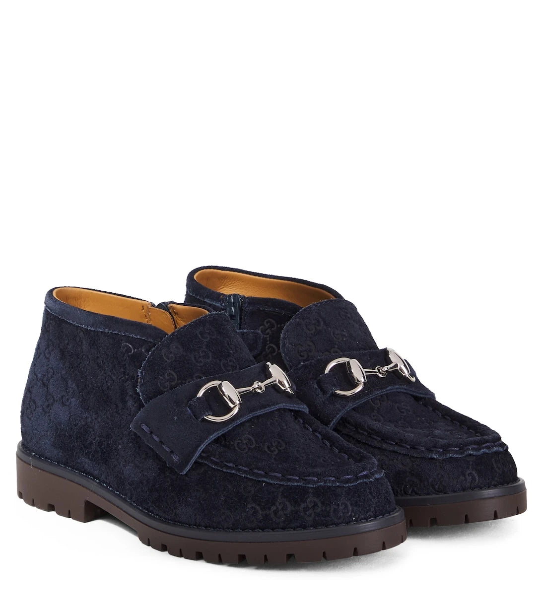 Gucci Kids - Horsebit GG suede ankle boots