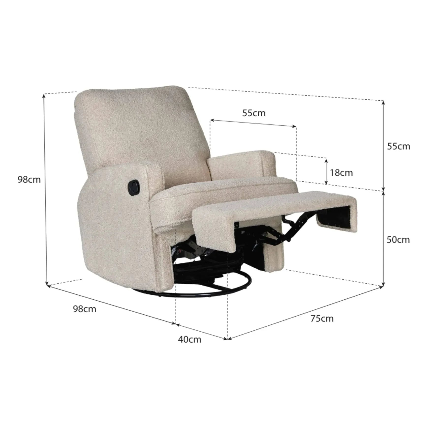 Quax - Reclining nursing chair | Beige